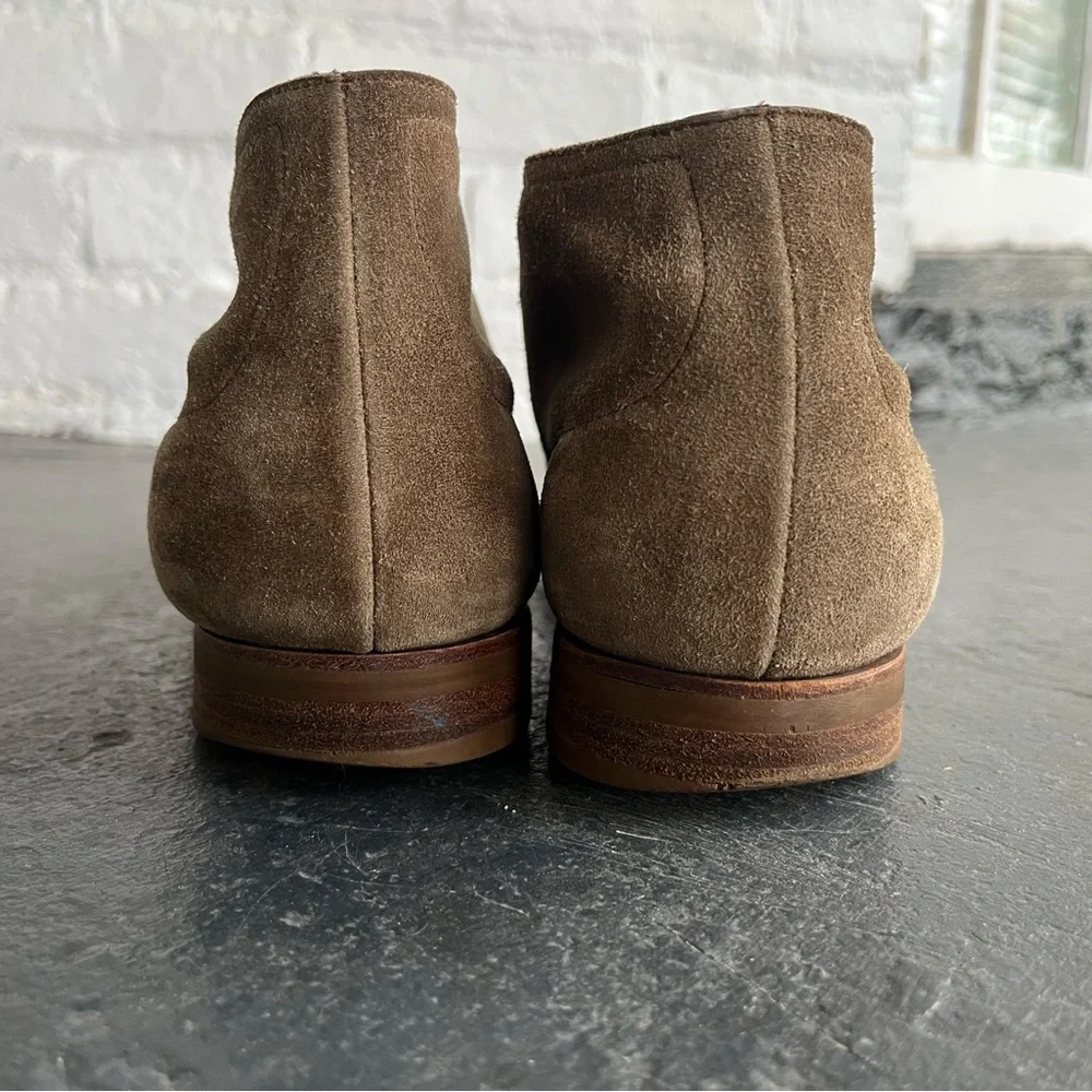 Edward Green Shanklin chukka, mushroom suede, 7/7.5E 202 rubber soles - Picture 4 of 5